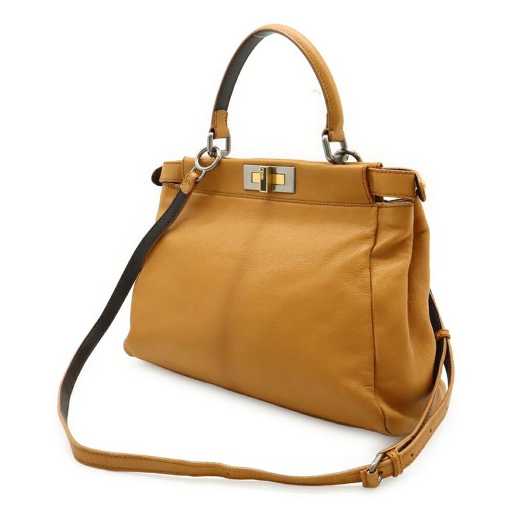 Fendi Peekaboo Leather Python Handbag - image 2